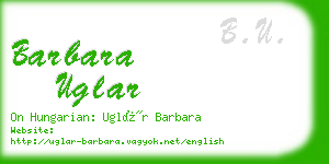 barbara uglar business card